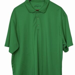Nike Golf Dri Fit Polo Shirt Men XL Green Short Sleeve Swoosh Athletic Golf